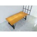 Rustic Solid Wood Rustic Dining Table / Desk / Work Table - Chunky Timber / Black Steel Legs (A-Frame Legs) - 1.5m (150cm) / 1.8m (180cm) / 2m(200cm) c/w Black A-FrameLegs x 2 4-8 Persons - SQUARE EDGE	